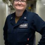 Petty Officer 2nd Class Christina Nichols of Redmond is participating in the Baltic Operations exercise with 18 other nations. Photo courtesy of Steven Edgar/U.S. Navy