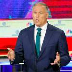 Among 9 other candidates, Inslee gets his 6 minutes of fame