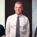 From left, mayoral candidates Angela Birney, Steve Fields and Andrew Koeppen. Courtesy photos