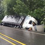A crash between a semi truck and another vehicle occurred around 4:45 a.m. on July 16 on State Route 202. Photo courtesy of Rick Johnson/Washington State Patrol