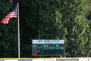 The baseball field at Hartman Park was renamed in honor of Redmond coach, Les Dow on July 19. Stephanie Quiroz/staff photo