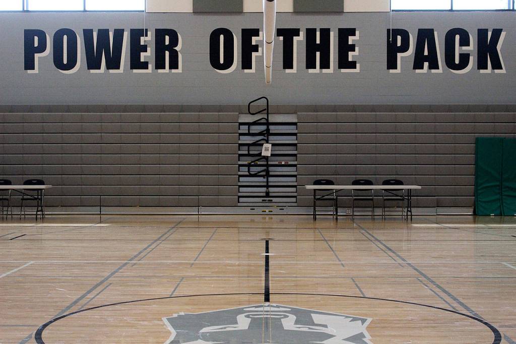 The new gym in Timberline Middle School. Madison Miller/staff photo