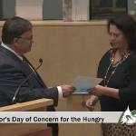 The city of Redmond proclaimed Sept. 21 as Redmonds Day of Concern for the Hungry. Suzanne Wiley, representing the Church of Jesus Christ of Latter-Day Saints and the Emergency Feeding program of King County received the proclamation.