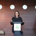 Suzan DelBene presented the APA certificate to Mayor Marchione, designating Cleveland Street as a great place in America on Oct. 10. Stephanie Quiroz/staff photo