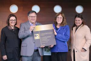 Congresswoman Suzan DelBene, Mayor John Marchione, APA Washington Incoming President Nancy Eklund, and Senator Patty Murrays Chief of Staff, Mindi Linquist at the Cleveland Streets National Recognition on Oct. 10. Stephanie Quiroz/staff photo