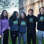 From left, Overlakes state-bound cross-country runners are Sameeksha Dangi, Anya Sharma, Sophie Sharp, Glyn Carson and Ryan Bartlow. Andy Nystrom/ staff photo