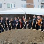 Community leaders at the groundbreaking ceremony of Capella at Esterra Park on Dec. 11. Stephanie Quiroz/staff photo