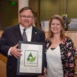John Marchione and mayor-elect Angela Birney on Dec. 10. Photo courtesy of city of Redmond Facebook