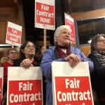 LWESP authorized a strike for a fair contract with competitive and equitable pay Tuesday, Jan. 7. Photo courtesy of Lake Washington Education Support Professionals Facebook page