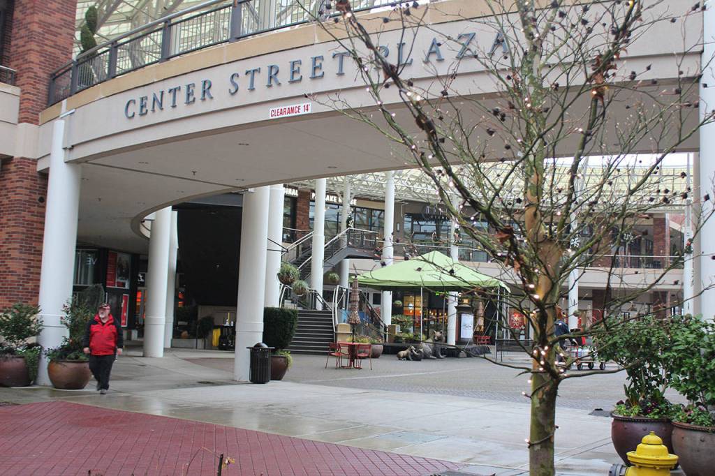 Redmond Town Centers Center Street Plaza was converted to pedestrian only in recent years. Samantha Pak/staff photo