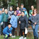 About a dozen volunteers showed up to Idylwood Park on Martin Luther King Jr. Day. Samantha Pak/staff photo