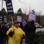 In addition to nurses, nursing assistants, techs, lab workers, dietary workers, environmental service technicians, clerks and social workers are among the strikers. Samantha Pak/staff photo