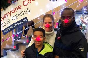 The city of Redmonds Census outreach work included an informational table at Redmond Lights in December 2019. Photo courtesy of city of Redmond