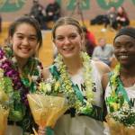 Redmond seniors, from left, Sami Castanos, Whitney Thom and Avery Porcher. Andy Nystrom/ staff photo