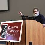 Knute Berger speaks about the history of Nazis in Redmond at the Redmond Public Safety Center on Feb. 8. Berger is a local journalist who is an expert on Pacific Northwest history. Photo courtesy of Keelin Everly-Lang