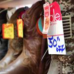 Boots on sale inside Redmond Work and Western Wear in Redmond on March 4. Mitchell Atencio/staff photo