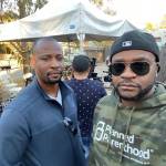 TLG Motion Pictures CEO Erik Bernard and TLG founder Courtney LeMarco on a set. Photo courtesy TLG Motion Pictures.