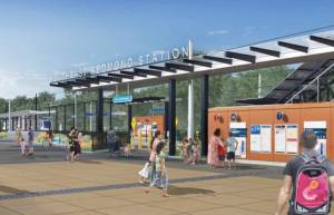 A rendering of the entrance of the upcoming southeast Redmond Light Rail stop. Courtesy Photo/Sound Transit
