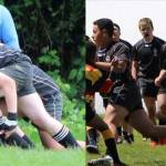 Rugby players get in on the action. Photos courtesy of Panthers Youth Rugby