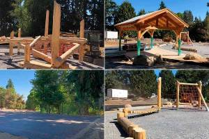 Photo of construction of Westside Park renovations (courtesy of City of Redmond)