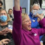 King County Councilmember-elect Sarah Perry and a celebration photo, courtesy of her campaign manager Robby Paige.