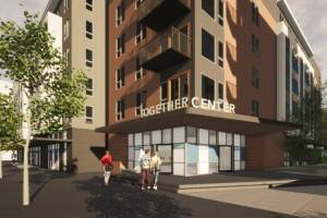 The new Together Center campus will feature a full suite of wrap-around social services paired with affordable housing, together in one transit-oriented location (courtesy of King County Councils office)