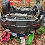 Aftermath of crash at intersection of NE Woodinville Duvall Road and West Snoqualmie Valley Road (Screenshot from King County Sheriff's Office Facebook account)