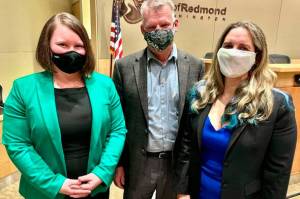 Melissa Stuart, Steve Fields, and Jeralee Anderson / Photo Courtesy of City of Redmond