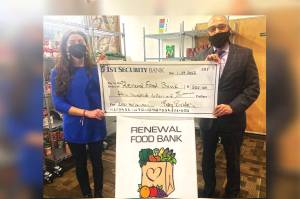 Through volunteerism and and financial support, 1st Security Bank regularly gives back to its community, including donating more than $200,000 to food banks in their branch footprint last year, including Redmond’s Renewal Food Bank.