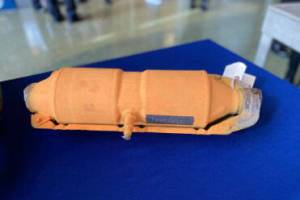 Painted and etched catalytic converter (Courtesy of City of Redmond)