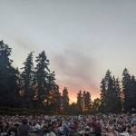 The sun sets at Marymoor Park as Phoebe Bridgers hops on stage. Hannah Saunders / Sound Publishing.