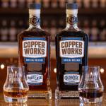 A decade of exploring special casks is on full display with Copperworks latest creations: the Port Cask American Single Malt Whiskey and the Color Cask American Single Malt Whiskey. Courtesy Copperworks