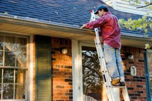 Cleaning gutters and roofs is step one of nine when it comes to helping protect your home from wildfire damage this summer. Photo courtesy of Kevin Hauglie Farmers Insurance Agency.