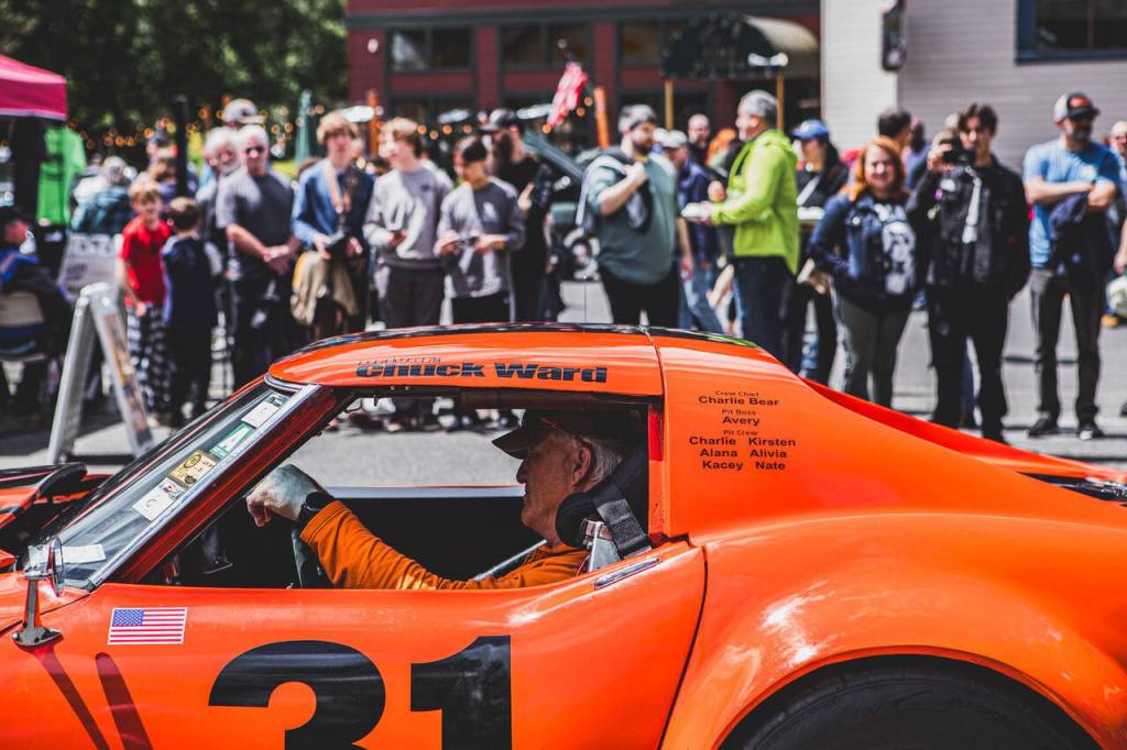 Walking down Front Street during Fenders is like walking through a festival, no traffic, live bands, art, families laughing, all surrounded by these beautifully maintained cars, says Corby Casler, DIA Executive Director. Photo courtesy of Downtown Issaquah Association.
