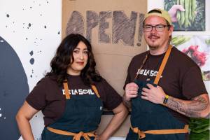 De La Soil owners and chefs Cody & Andrea Westerfield. The farm-to-table restaurant, at Copperworks Kenmore, draws the vast majority of its produce from the nearby Tuk Muk Farm in Woodinville, WA. Courtesy Copperworks Distillery