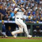 Cal Raleigh hits the lone home run for Seattle. Courtesy photo via Seattle Mariners.