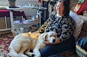 Kay Feather with her Battle Buddy Kyro. Photo courtesy of Northwest Battle Buddies.