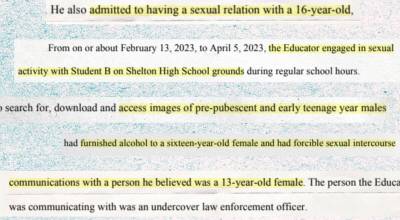 A compilation of screenshots taken from investigations conducted by Washingtons Office of Superintendent of Public Instruction in recent years related to K-12 teachers found to have engaged in sexual misconduct against minors. (InvestigateWest)
