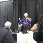 Audience members listen to survivor Hana Konishi tell the story of being incarcerated as a child with her family. Photo by Bailey Jo Josie/Sound Publishing