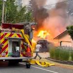 A video of the blast shows the moment that the house exploded.