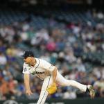 Michael Rucker on the mound at T-Mobile Park, where he attended games as a kid. Photo credit: Ben Van Houten